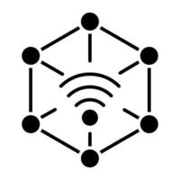 An editable design icon of WiFi network vector