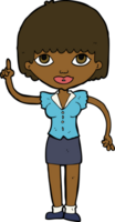 cartoon woman with idea png