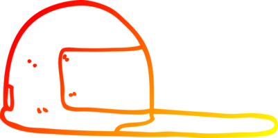 warm gradient line drawing of a cartoon baseball cap png