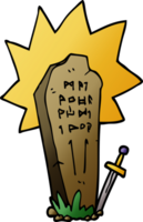 doodle dos desenhos animados de um túmulo de heróis png