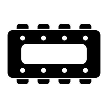 A computer ram icon, editable vector