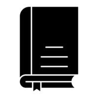 Close book icon in solid design vector