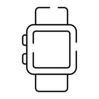 Editable design icon of smartwatch vector