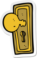 sticker of a cartoon door knob png