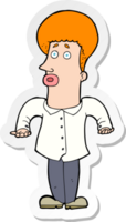 sticker of a cartoon office guy png