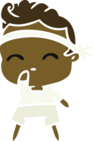 mano dibujado dibujos animados de kawaii linda aptitud chico png