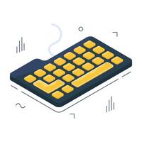 Editable design icon of keyboard vector