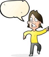 cartoon worried man pointing with speech bubble png