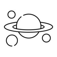 An icon design of rotating planet vector