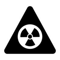 An editable design icon of radioactive caution vector