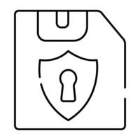 A trendy design icon of secure floppy vector