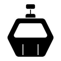 A trendy vector design of cable car