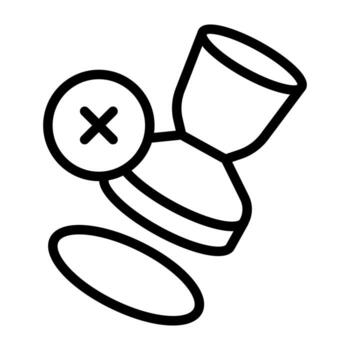 A unique design icon of stamp not accepted vector