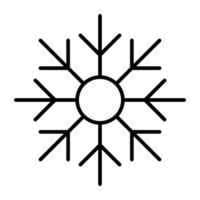 An editable design icon of ice flake vector