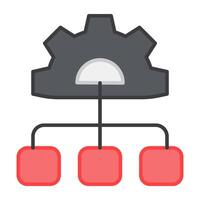 Gear with nodes depicting concept of network setting vector