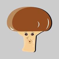 Mushroom cartoon character in various gestures, Set illustration mushroom mascot with various different expressions of cute emotion in comic style for graphic designer, vector illustration