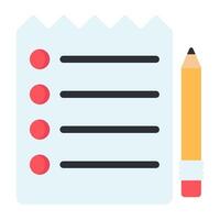 A flat design, icon of check list vector