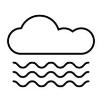 un icono diseño de Ventoso nube vector