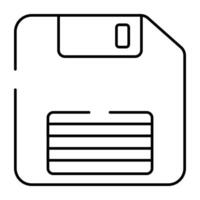 A modern design icon of floppy disk vector