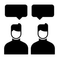 Speech bubbles with avatars depicting concept of communication vector