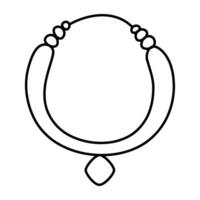 An icon design of necklace vector