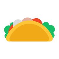 A unique design icon of taco vector