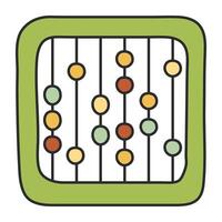 A beautiful design icon of abacus vector