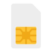 SIM card icon in flat design vector