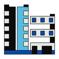 A unique design icon of building vector