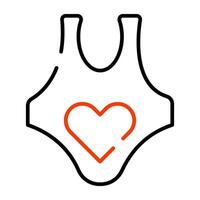 Trendy design icon of bodysuit vector