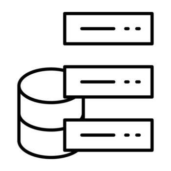 An editable design icon of database vector