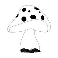 Mushroom icon illustration . Cartoon vector mushrooms clipart. Vector isolated on white background. EPS 10