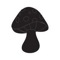 Mushroom icon illustration . Cartoon vector mushrooms clipart. Vector isolated on white background. EPS 10