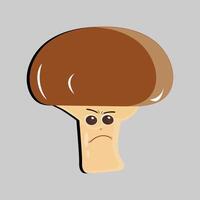 Mushroom cartoon character in various gestures, Set illustration mushroom mascot with various different expressions of cute emotion in comic style for graphic designer, vector illustration