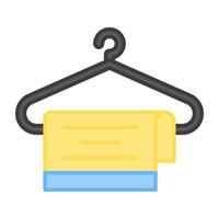 Editable design icon of hanging towel vector