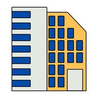 A unique design icon of city building vector