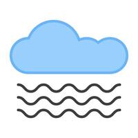 An icon design of windy cloud vector