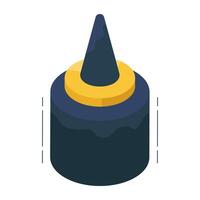 A isometric design icon of glue bottle vector