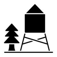 un creativo diseño icono de árbol vector