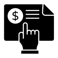 An editable design icon  of pay per click vector