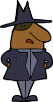 cartoon man in coat and hat png