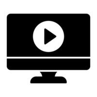 An editable design icon of online video vector