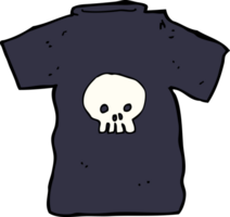 camiseta de calavera de dibujos animados png