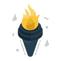 Perfect design icon of vintage torch vector