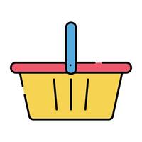 A creative design icon of basket vector