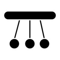 An editable design icon of newton's cradle vector