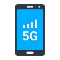 Ab editable design icon of 5g network vector