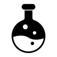 An editable design icon of chemical flask vector