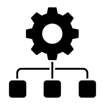 Modern design icon of network setting vector