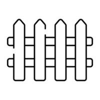 A wooden barrier, icon of fence vector